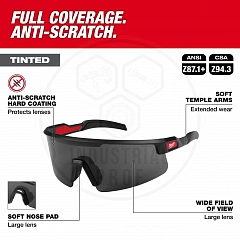 Очки защитные Wrap Around (затемненные) Milwaukee 4932500722